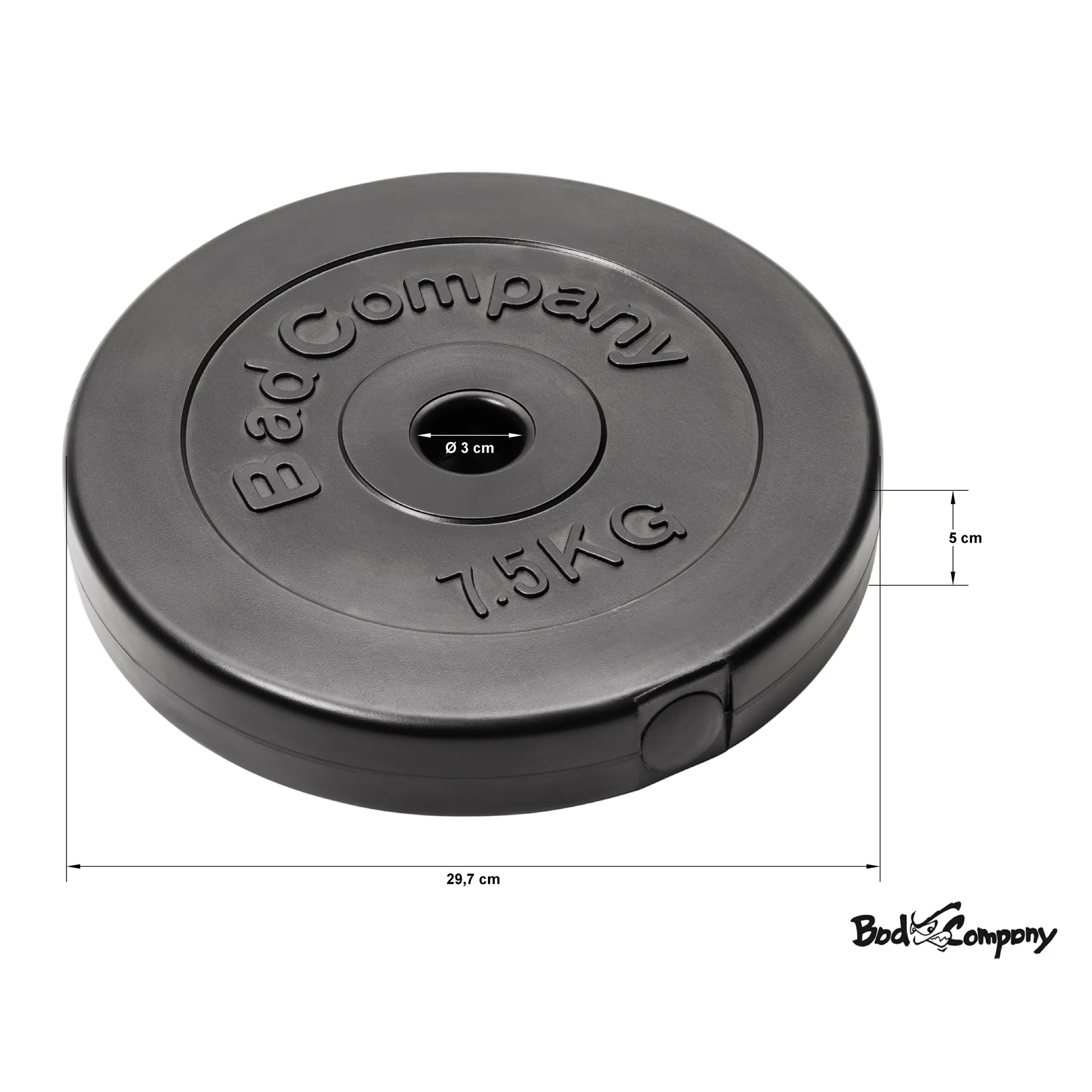 15 Kg (2x7,5) Hantelscheiben Hanteln 30/31mm Kunst. - Image 2