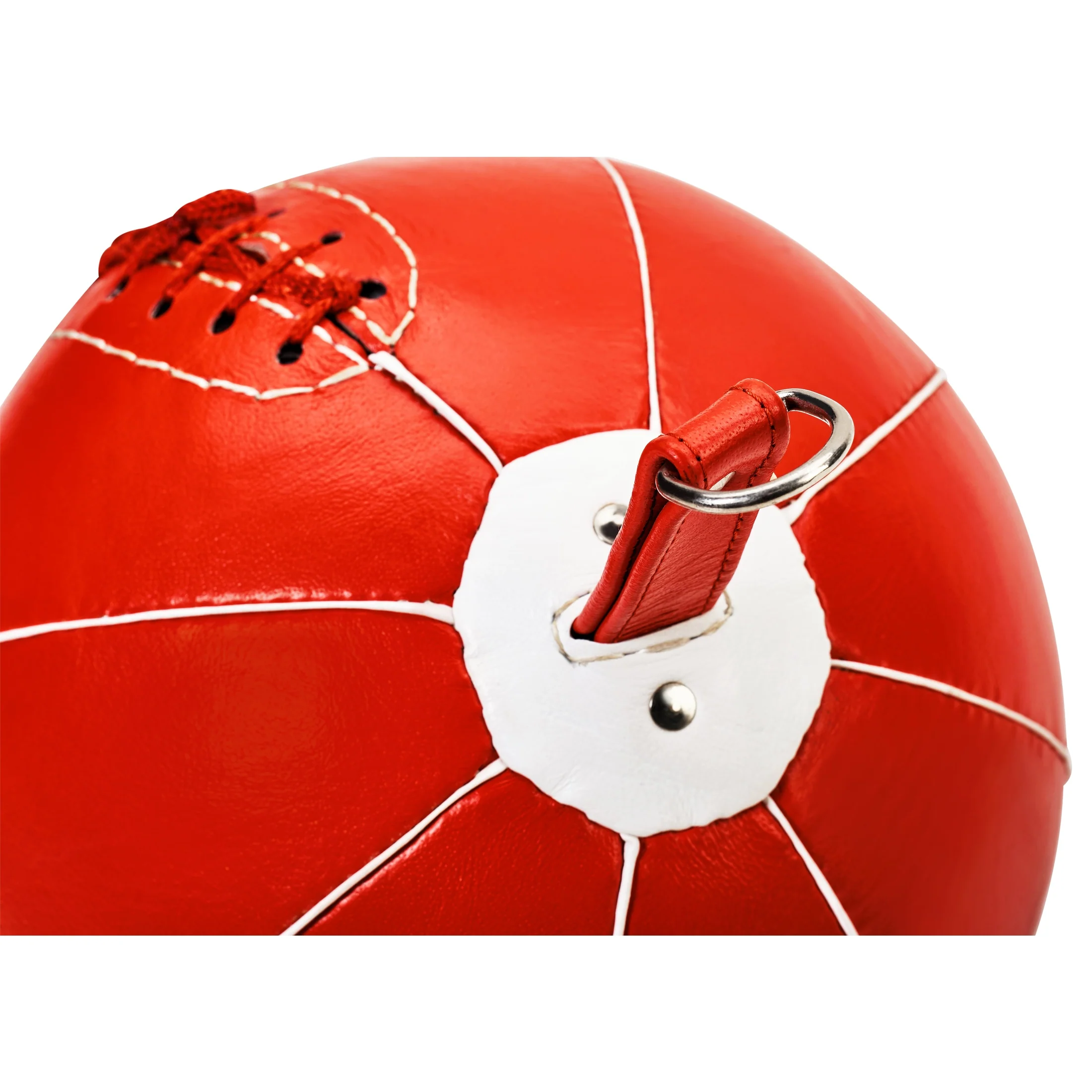 Doppelendball aus Leder inkl. Spanngurten red - Image 5