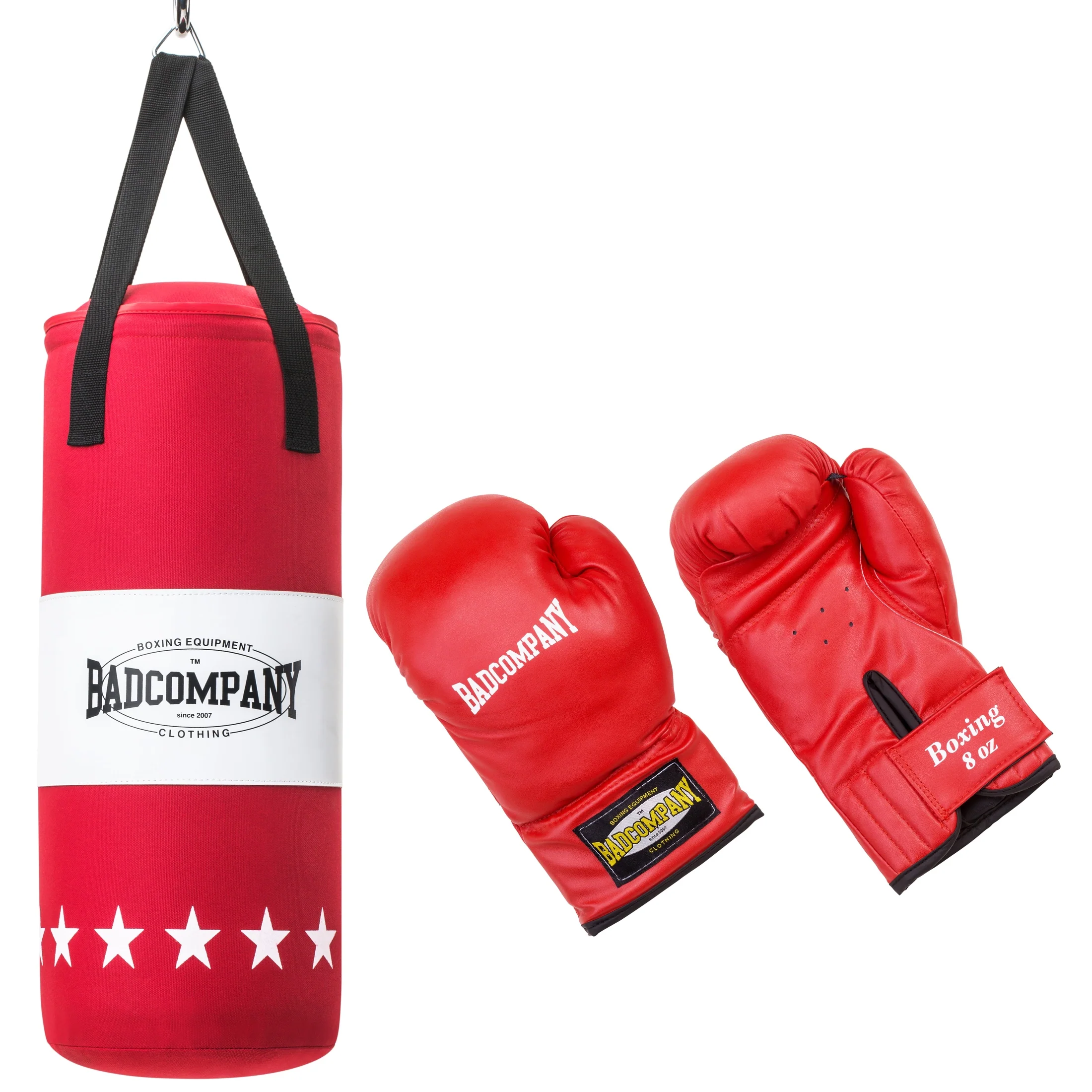 Junior Box-Set Boxsack mit Handschuhe red