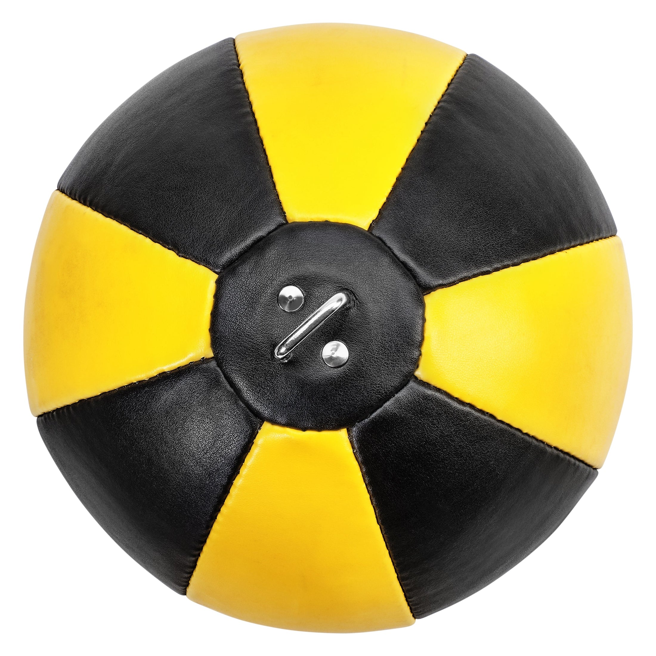 Doppelendball aus Kunstleder mit Spanngurten yellow - Image 3