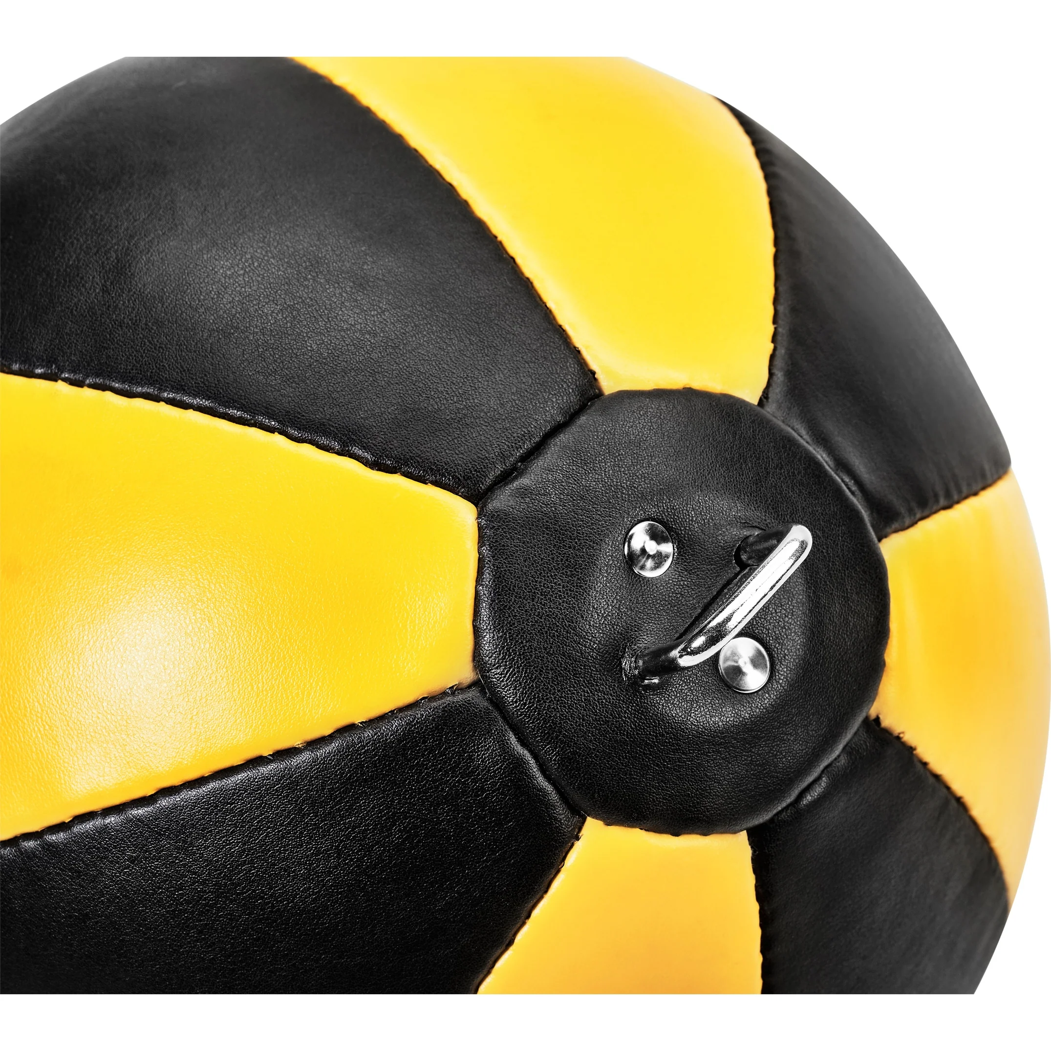 Doppelendball aus Kunstleder mit Spanngurten yellow - Image 4