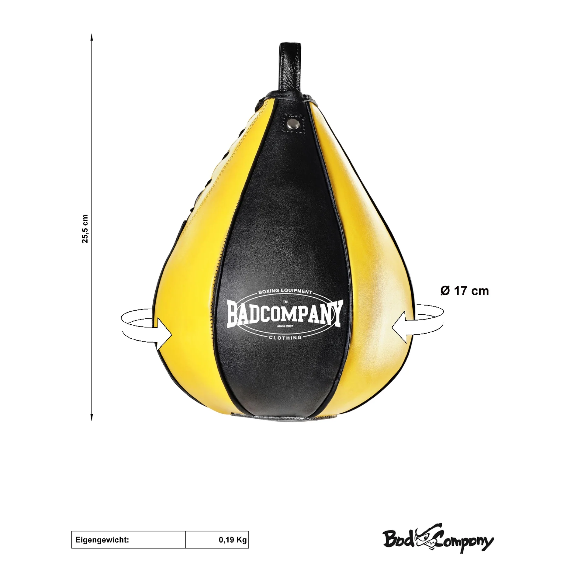 Boxbirne aus Echt-Leder medium black/yellow - Image 6