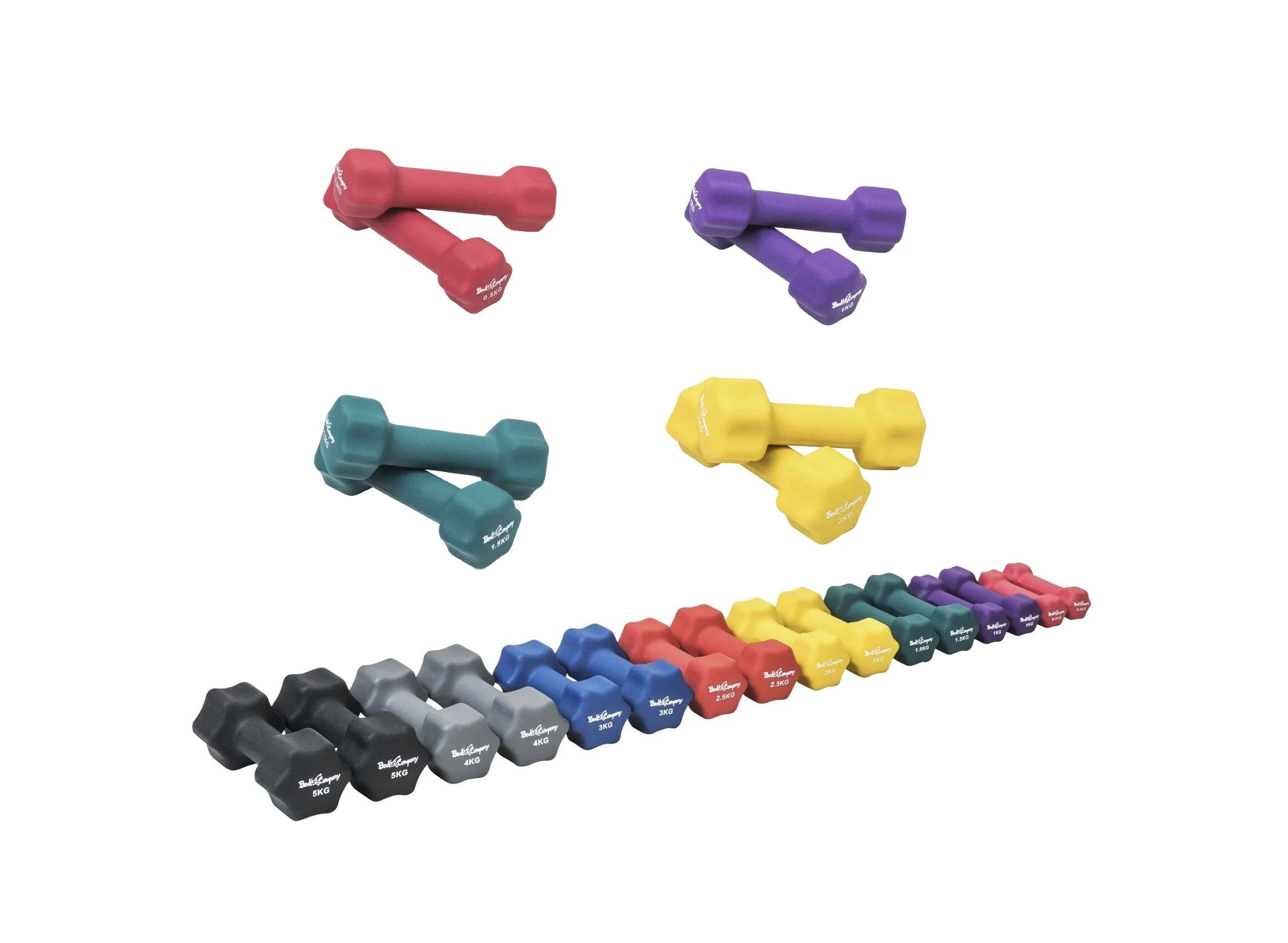 10Kg (2x0.5, 2x1, 2x1.5, 2x2) Neopren Gymnastik Hanteln Hantel Gewichte Hantel-Set