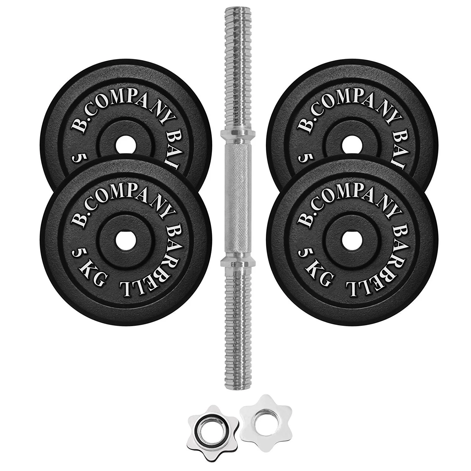 Guss Kurzhantel-Set 22,5Kg Hantelscheiben Hantelset Hanteln - Image 2