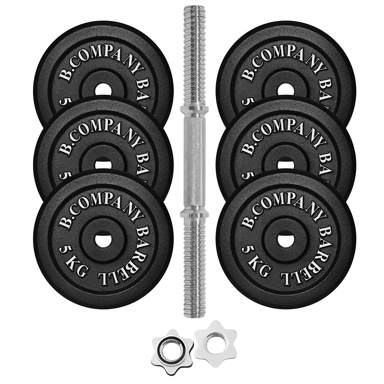 Guss Kurzhantel-Set 32,5Kg Hantelscheiben Hantelset Hanteln - Image 2