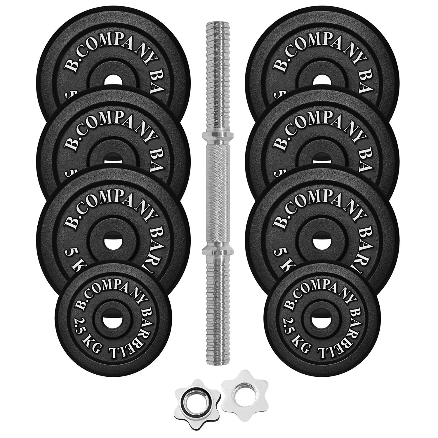 Guss Kurzhantel-Set 37,5Kg Hantelscheiben Hantelset Hanteln - Image 2