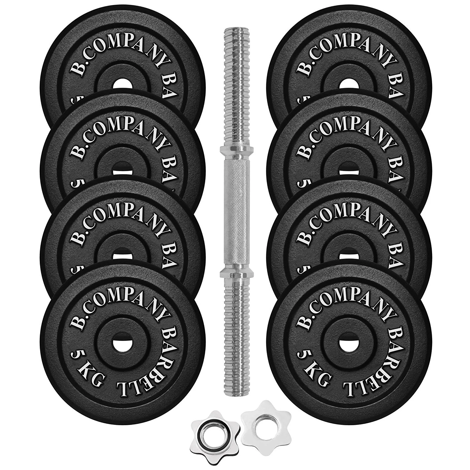 Guss Kurzhantel-Set 42,5Kg Hantelscheiben Hantelset Hanteln - Image 2