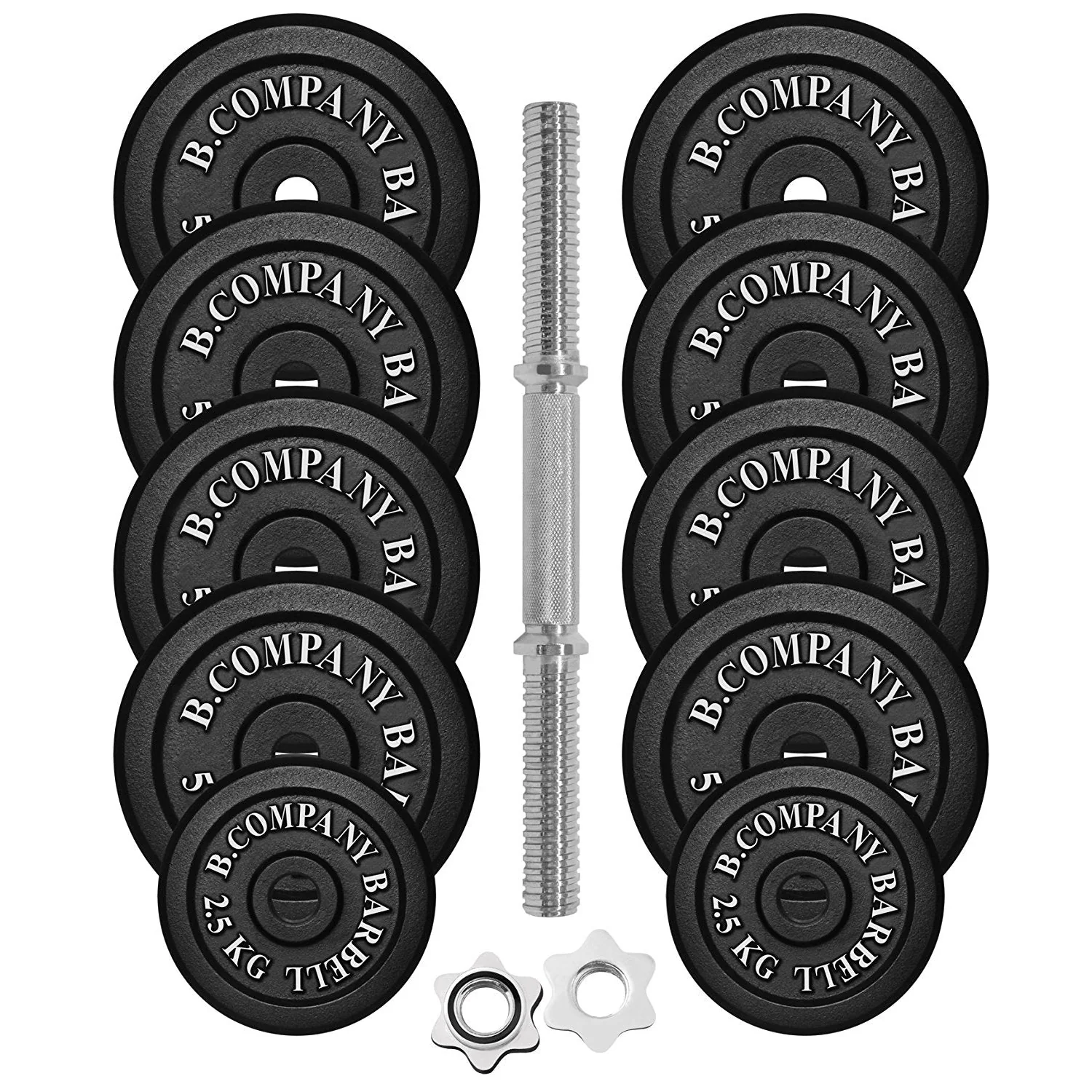 Guss Kurzhantel-Set 47,5Kg Hantelscheiben Hantelset Hanteln - Image 2