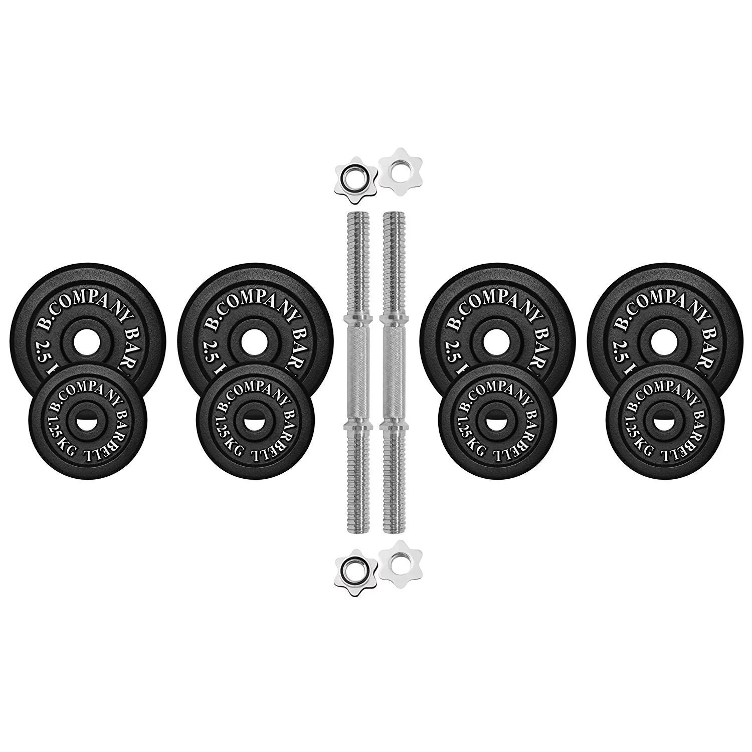 Guss Kurzhantel-Set 20Kg (2x10) Hantelscheiben Hantelset - Image 2