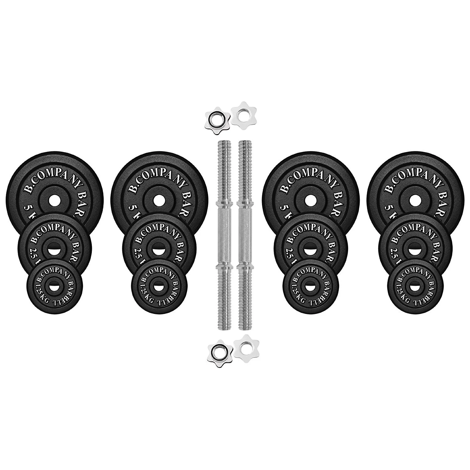 Guss Kurzhantel-Set 40Kg (2x20) Hantelscheiben Hantelset - Image 2