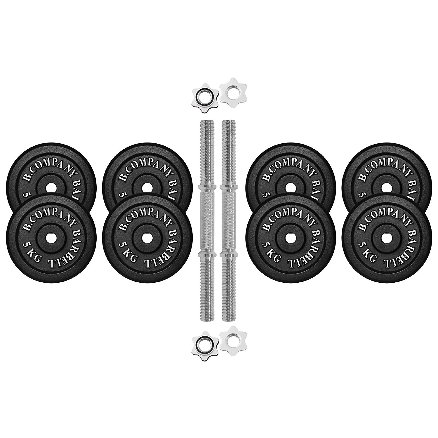 Guss Kurzhantel-Set 45Kg (2x22,5) Hantelscheiben Hantelset - Image 2