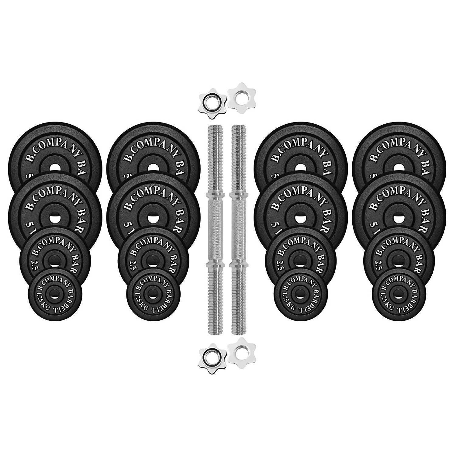 Guss Kurzhantel-Set 60Kg (2x30) Hantelscheiben Hantelset - Image 2