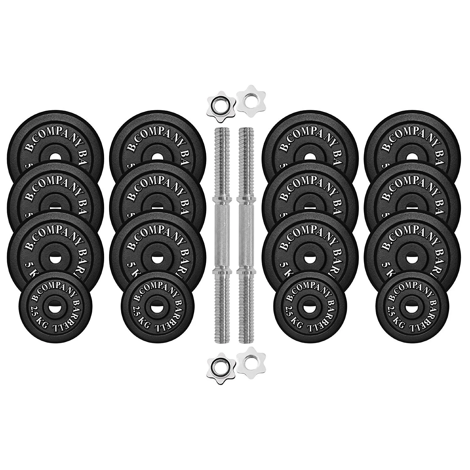 Guss Kurzhantel-Set 75Kg (2x37,5) Hantelscheiben Hantelset - Image 2
