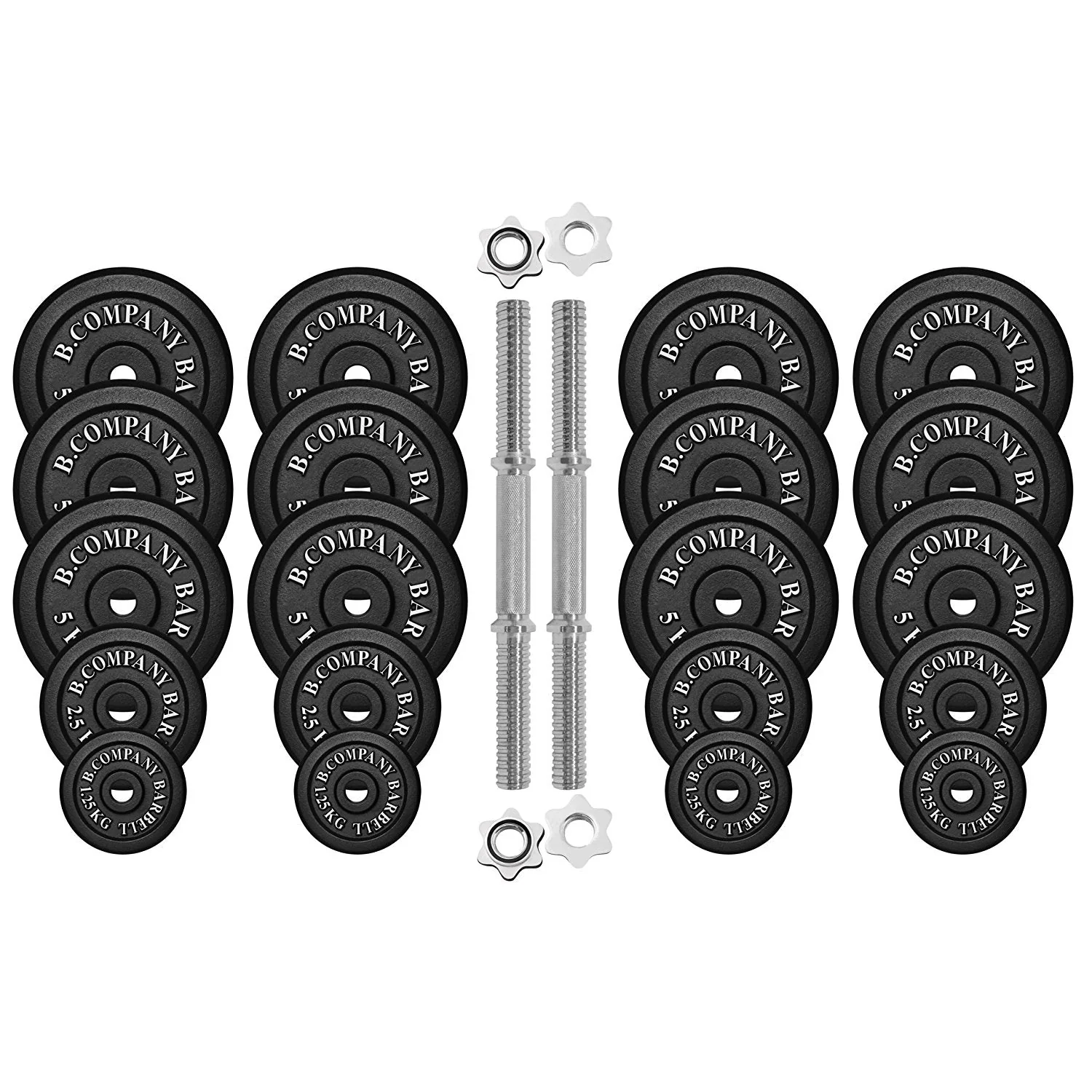 Guss Kurzhantel-Set 80Kg (2x40) Hantelscheiben Hantelset - Image 2