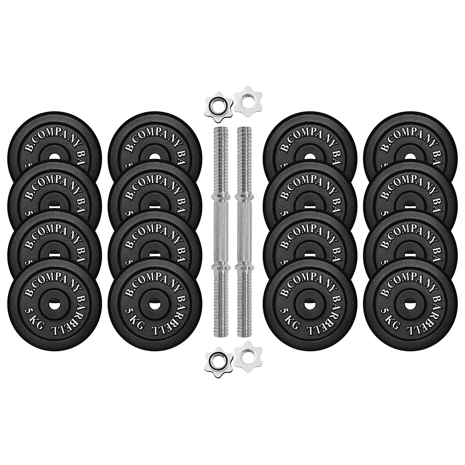 Guss Kurzhantel-Set 85Kg (2x42,5) Hantelscheiben Hantelset - Image 2