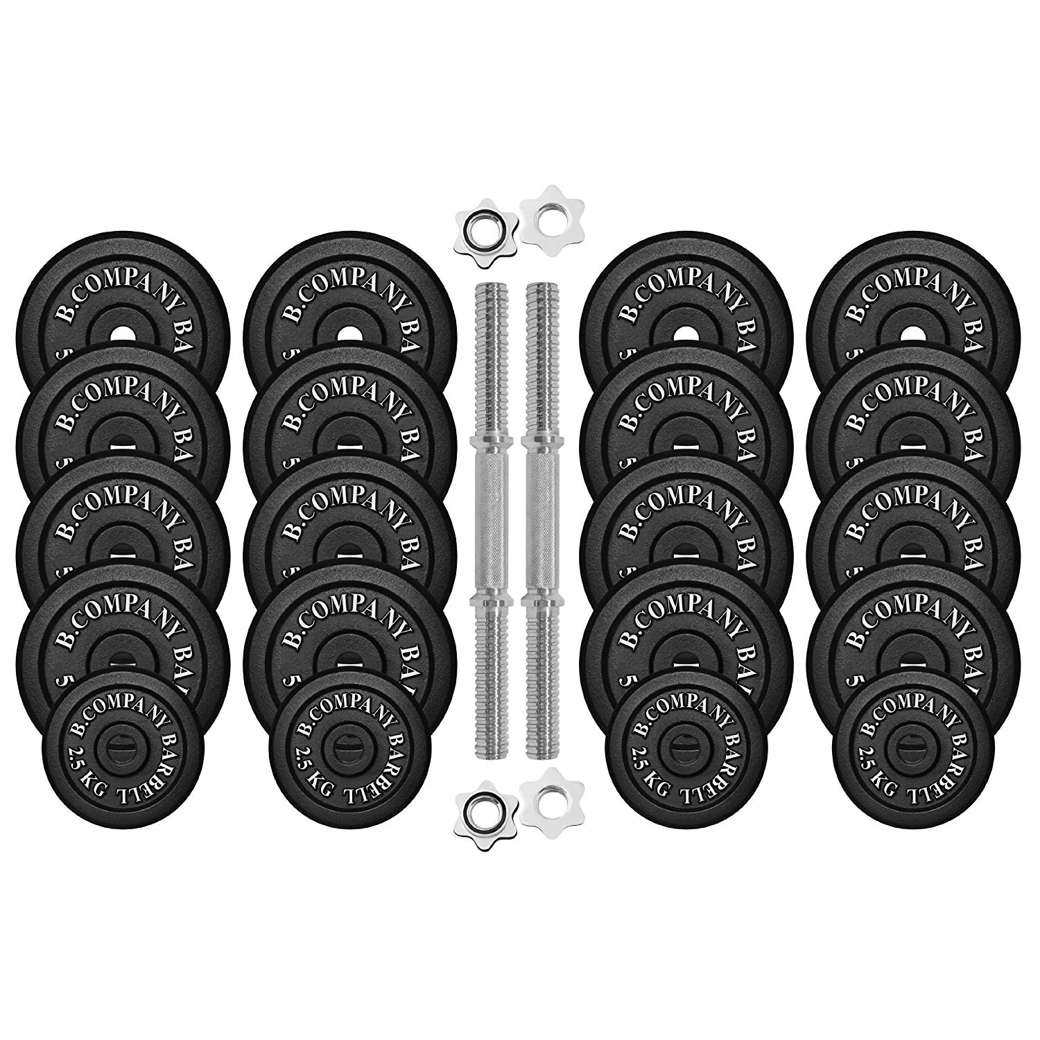 Guss Kurzhantel-Set 95Kg (2x47,5) Hantelscheiben Hantelset - Image 2