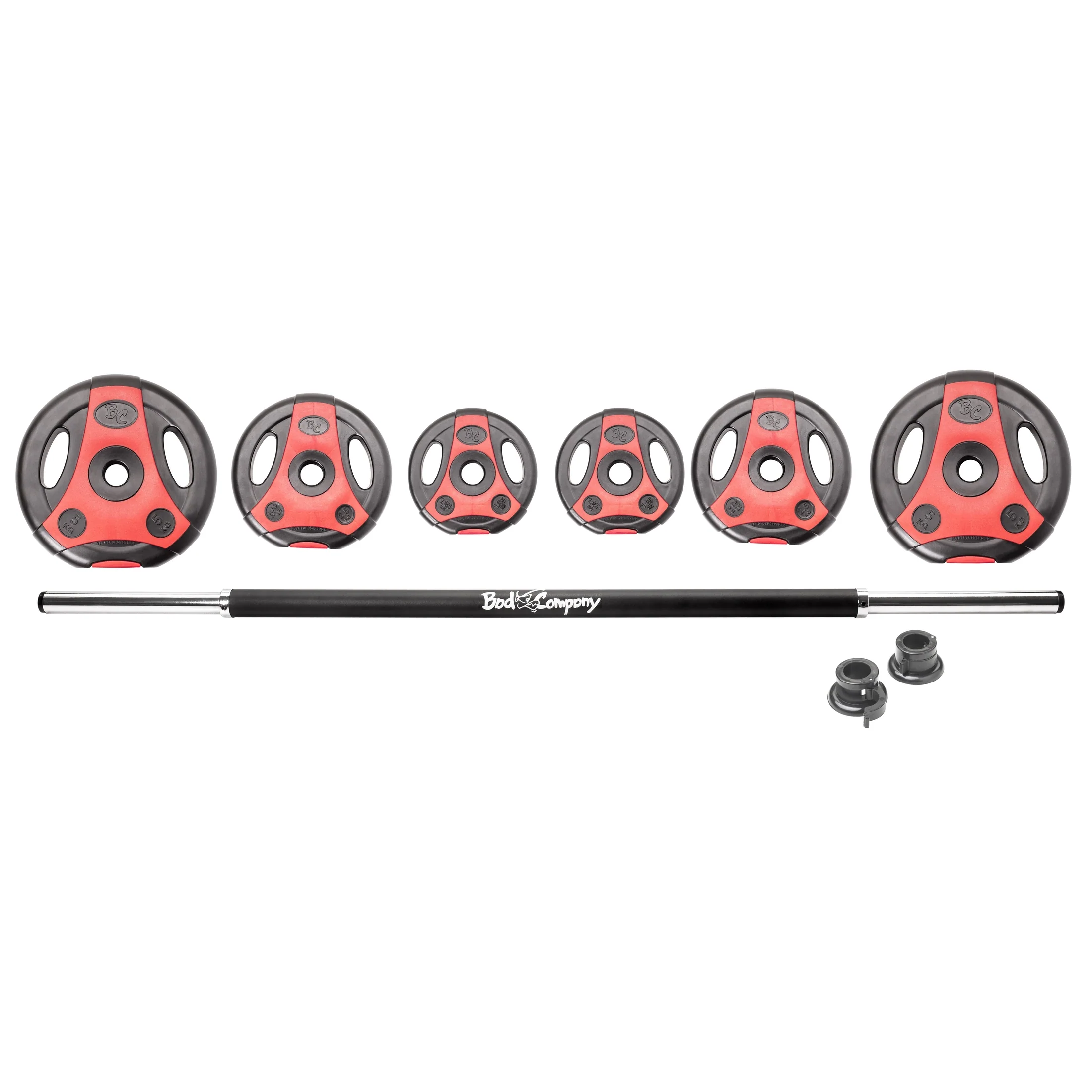 Aerobic Langhantel-Set 19 kg schwarz/rot - Image 3