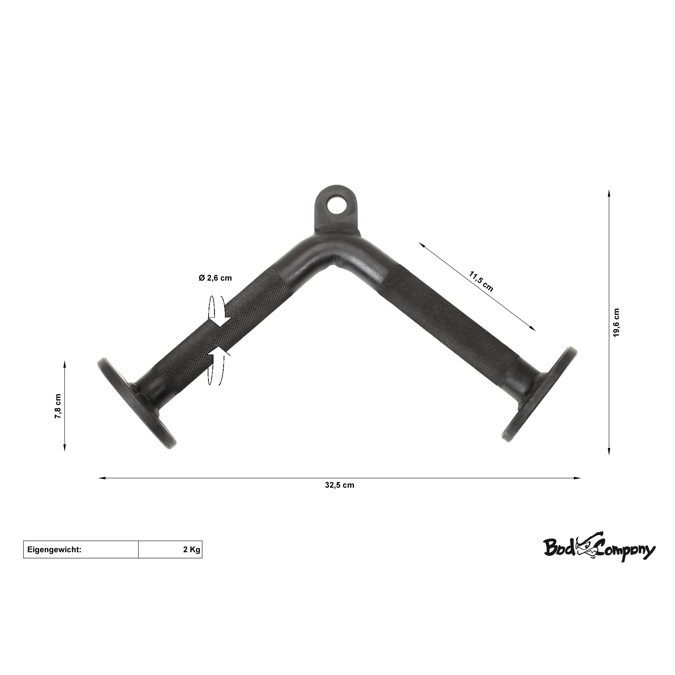 Trizep-/Bizep V-Griff schmal - Image 4
