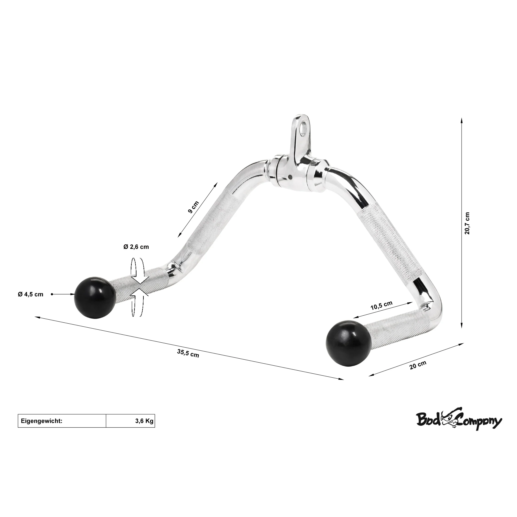 Breiter Rudergriff, Multi Griff mit Bumper-Ballen - Image 4