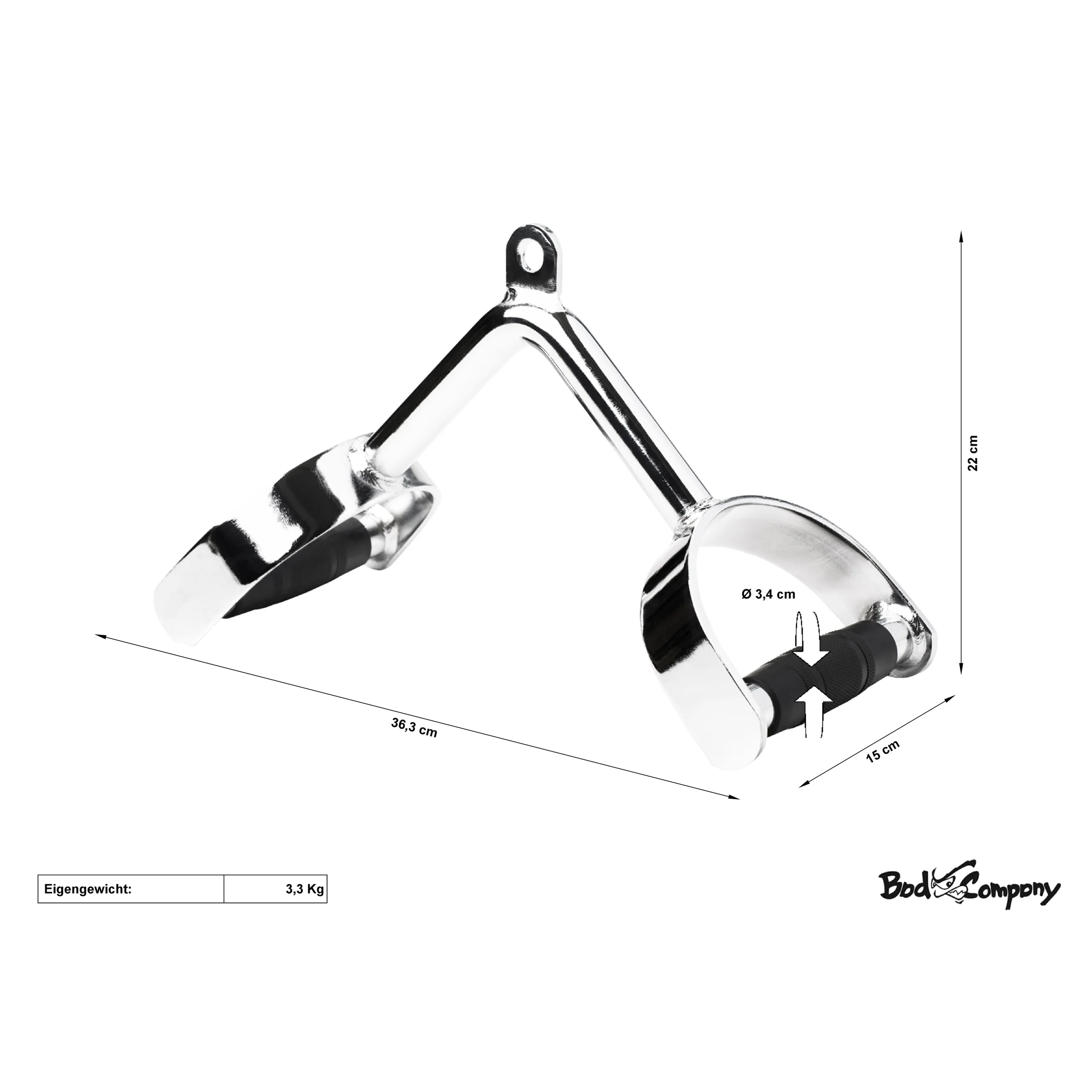 Breiter Ruder Multi Griff m. Gummi Hand-Grips - Image 3