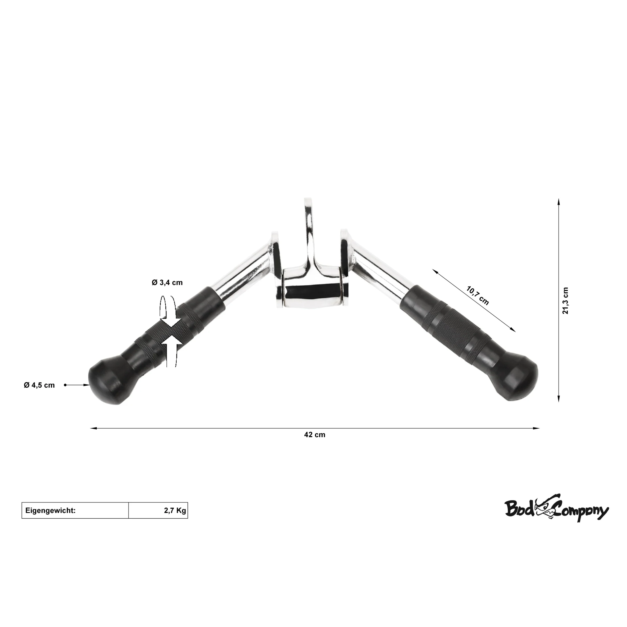 Trizep-Curl Griff m. Gummi Hand-Grips - Image 3