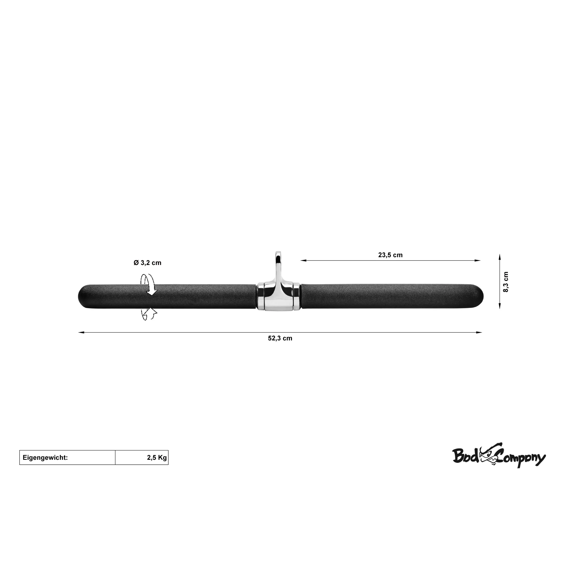Trizep-/Bizep Stange mit Neopren Griffen BC-62 - Image 3