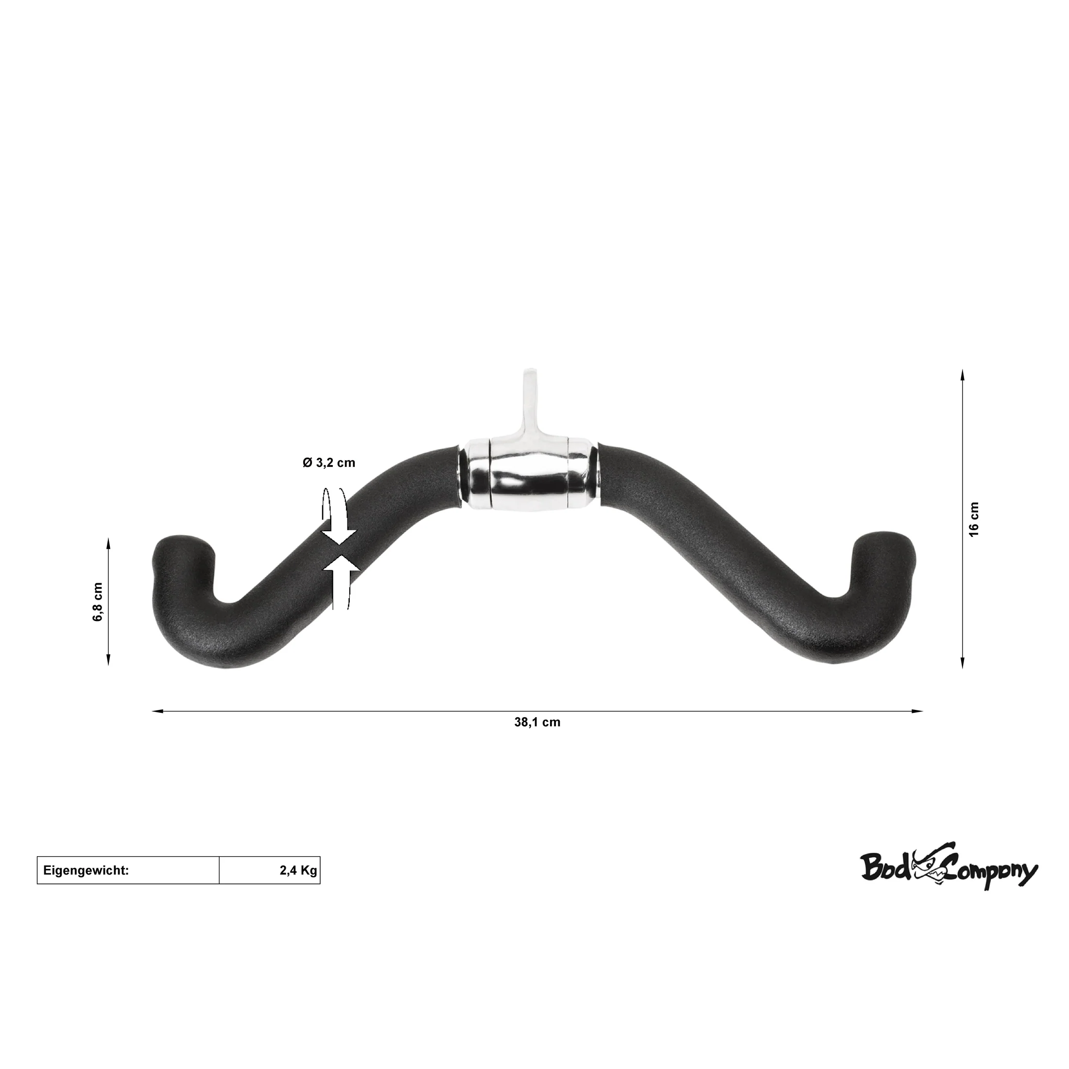 Trizep Stange, W-Form mit Neopren Griffen - Image 3