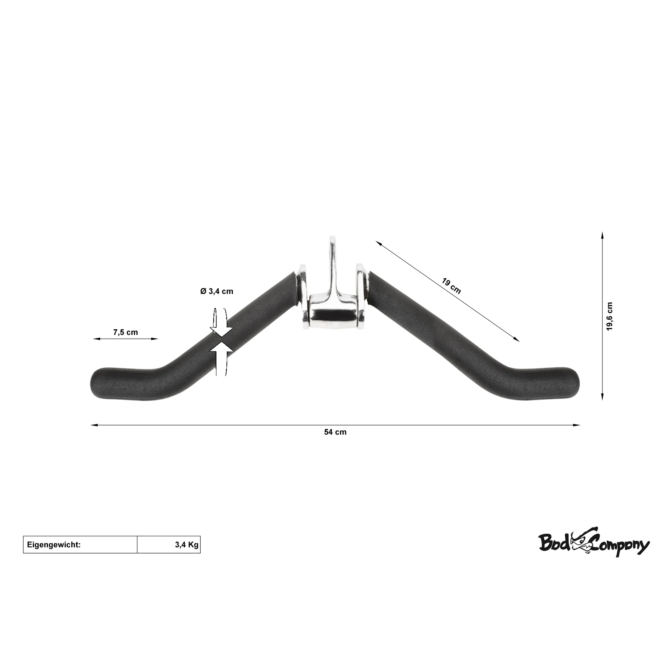 Trizep-Curl Griff, W-Form mit Neopren Griffen - Image 2