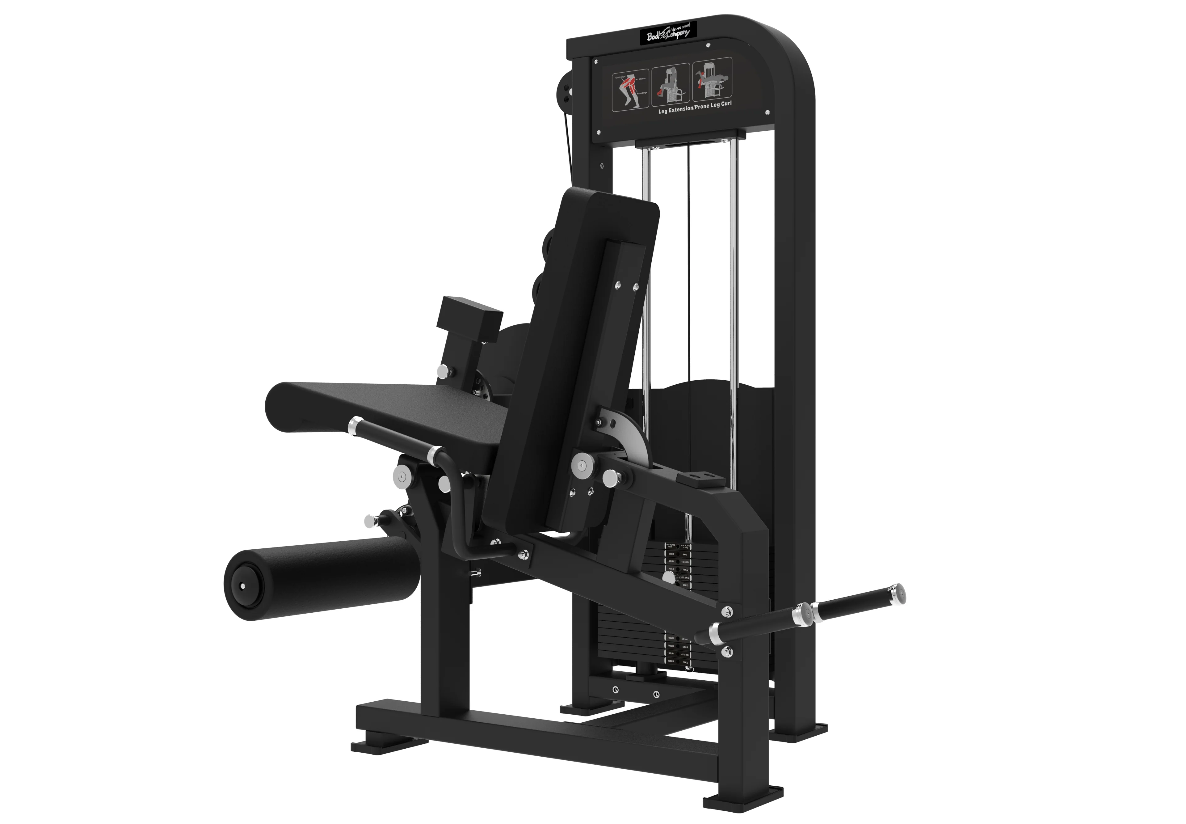 Beinstrecker- und Beinbeuger-Maschine mit 80 kg Steckgewichten - Image 11
