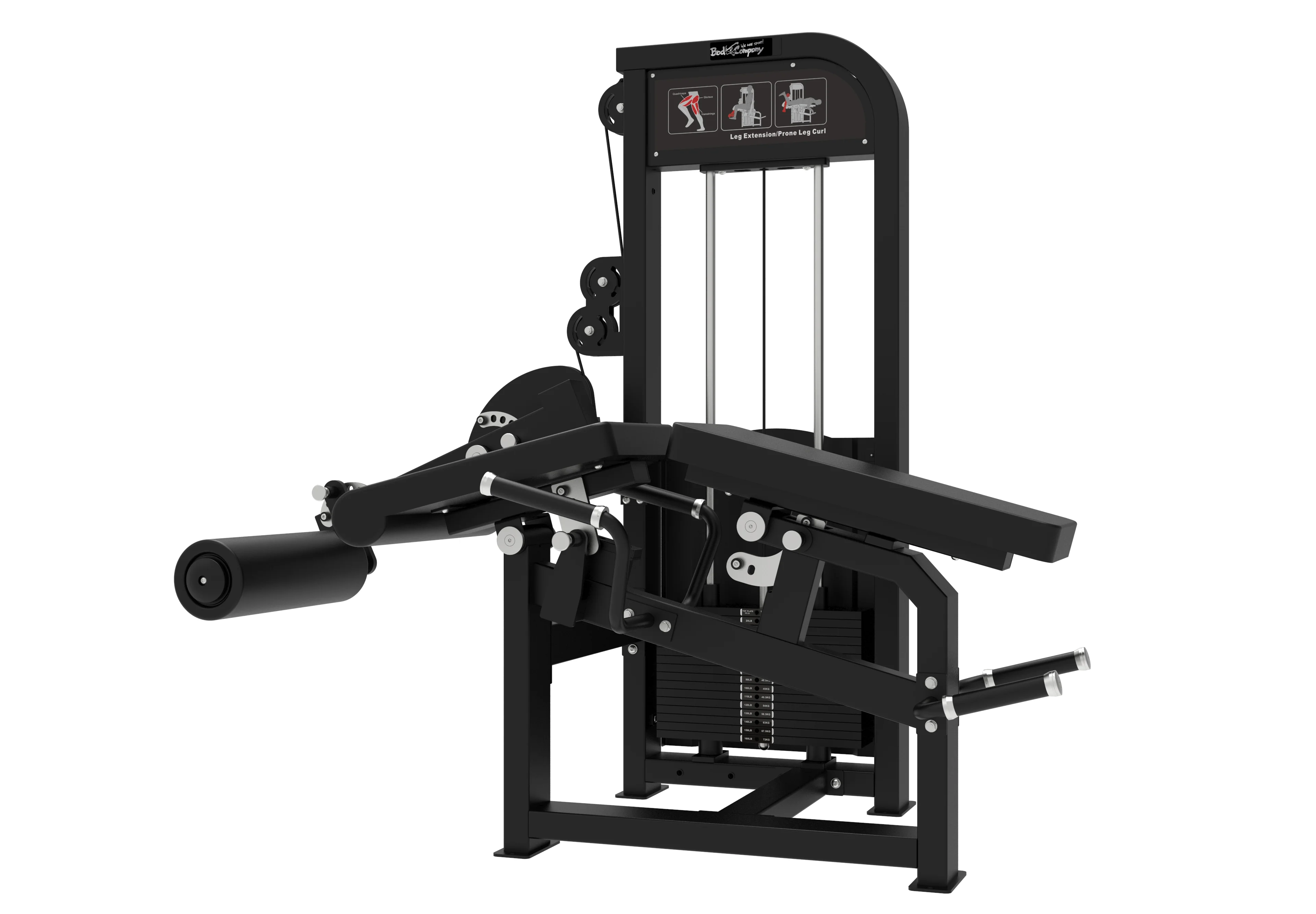 Beinstrecker- und Beinbeuger-Maschine mit 80 kg Steckgewichten - Image 12