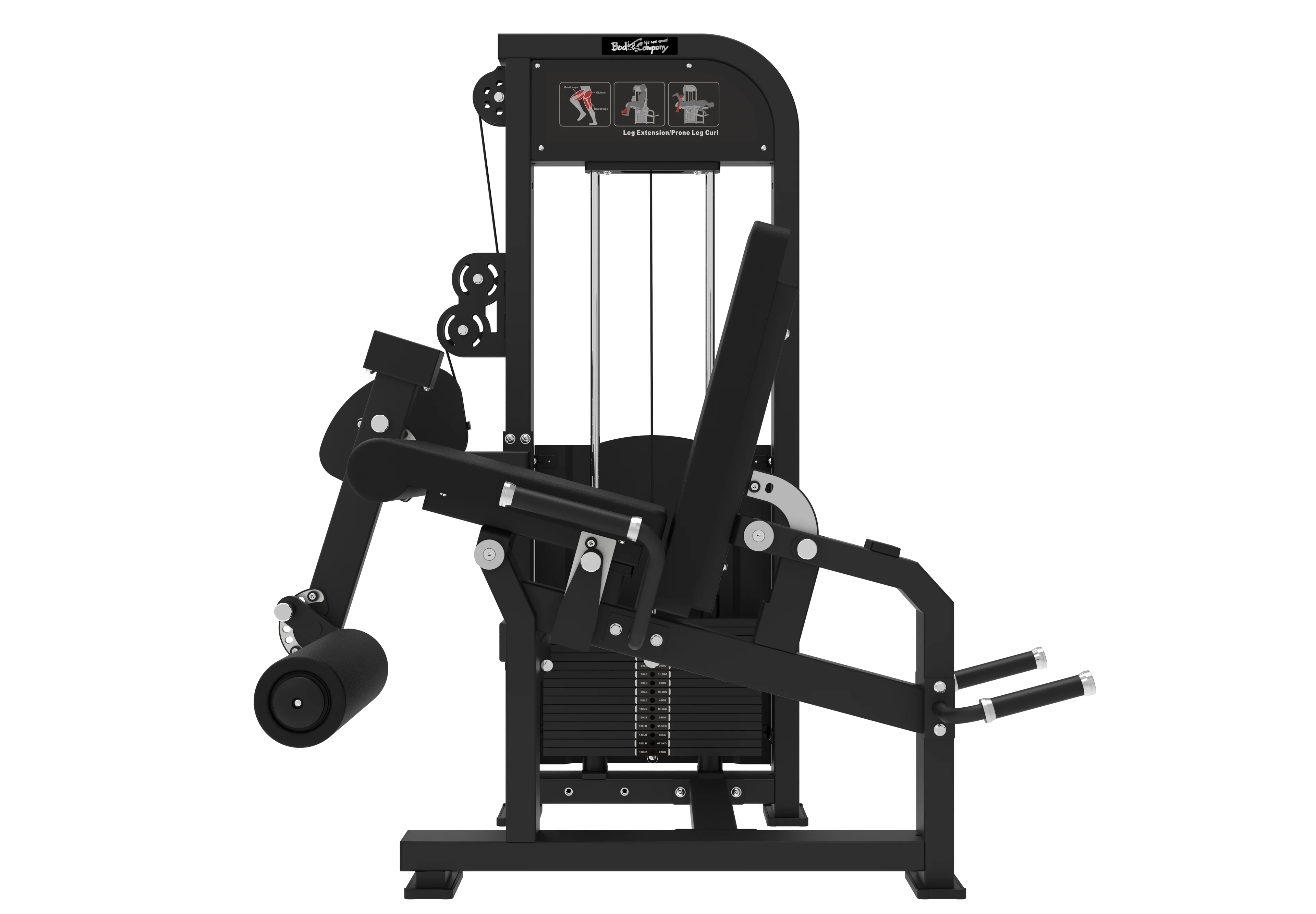 Beinstrecker- und Beinbeuger-Maschine mit 80 kg Steckgewichten - Image 3