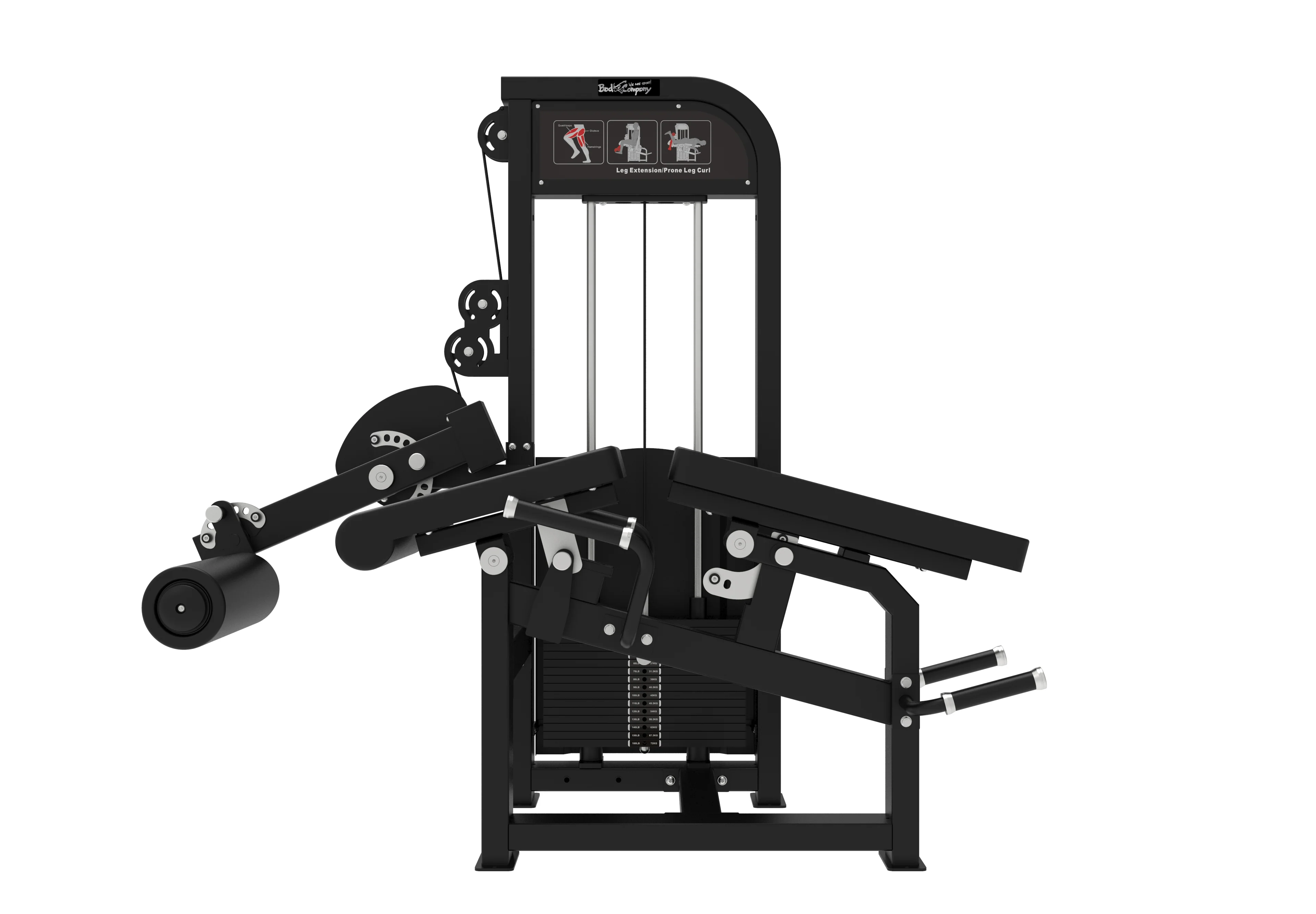 Beinstrecker- und Beinbeuger-Maschine mit 80 kg Steckgewichten - Image 5