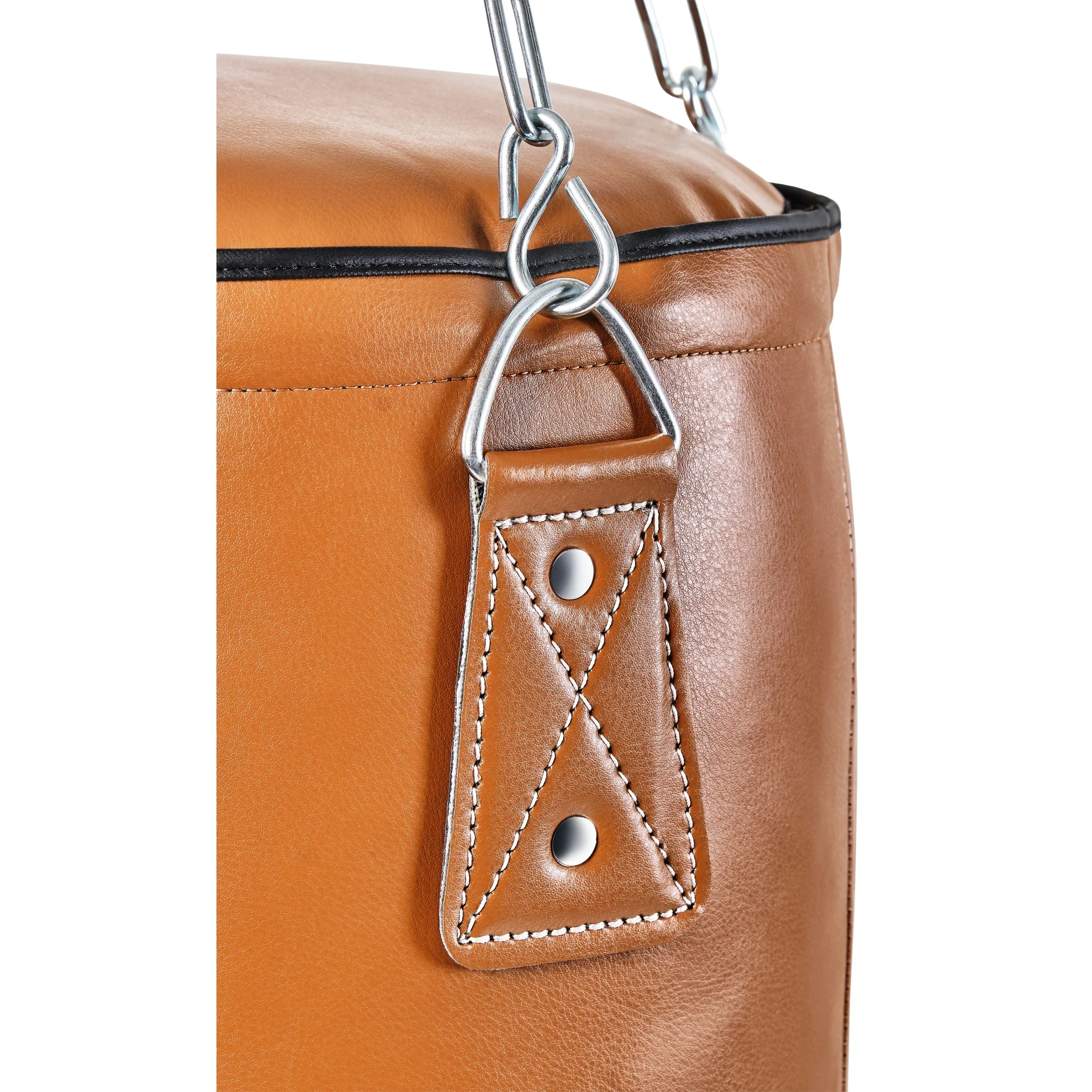 Retro Boxsack aus Kunstleder mit Stahlkette - Image 8